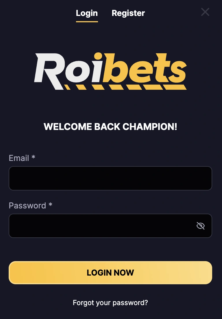 Roibets Login